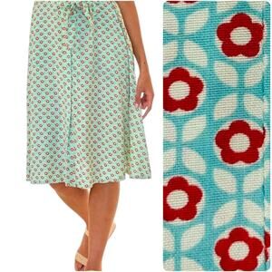 Pretty Vacant 60s Debbie Floral Cosmos Skirt Mint Blue Size Large NEW